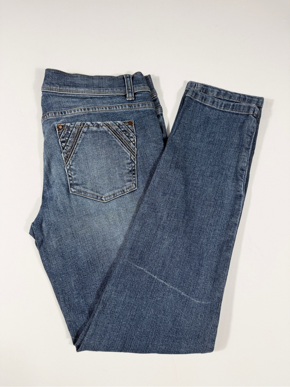 White House Black Market Women's Straight Leg Blue Denim Jeans